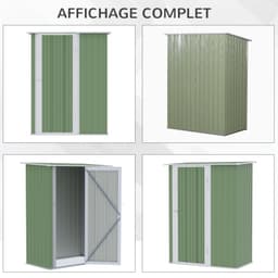 Abri de jardin 1.2 m² avec cabanon à porte verrouillable - Image 2