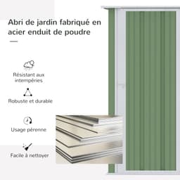 Abri de jardin 1.2 m² avec cabanon à porte verrouillable - Image 3