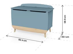 Banc coffre pour enfant  » Firmiana  » – Bleu - Image 4