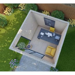 Bureau de jardin en bois massif 8,88m² – madriers 40mm Gardy Shelter - Image 2