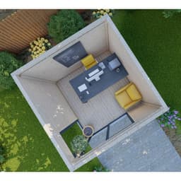 Bureau de jardin en bois massif 8,88m² – madriers 40mm Gardy Shelter - Image 3