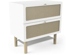 Commode bois enfant  » Ochna  » – 2 tiroirs – Blanc - Image 1