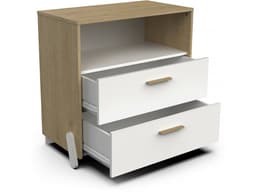 Commode enfant 2 tiroirs et une niche « Naili » – Blanc - Image 3
