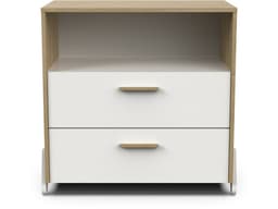 Commode enfant 2 tiroirs et une niche « Naili » – Blanc - Image 5