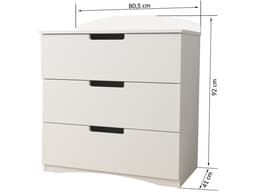 Commode pour enfants « Classic » – 80,5 x 80 x 41 cm – Blanc - Image 4