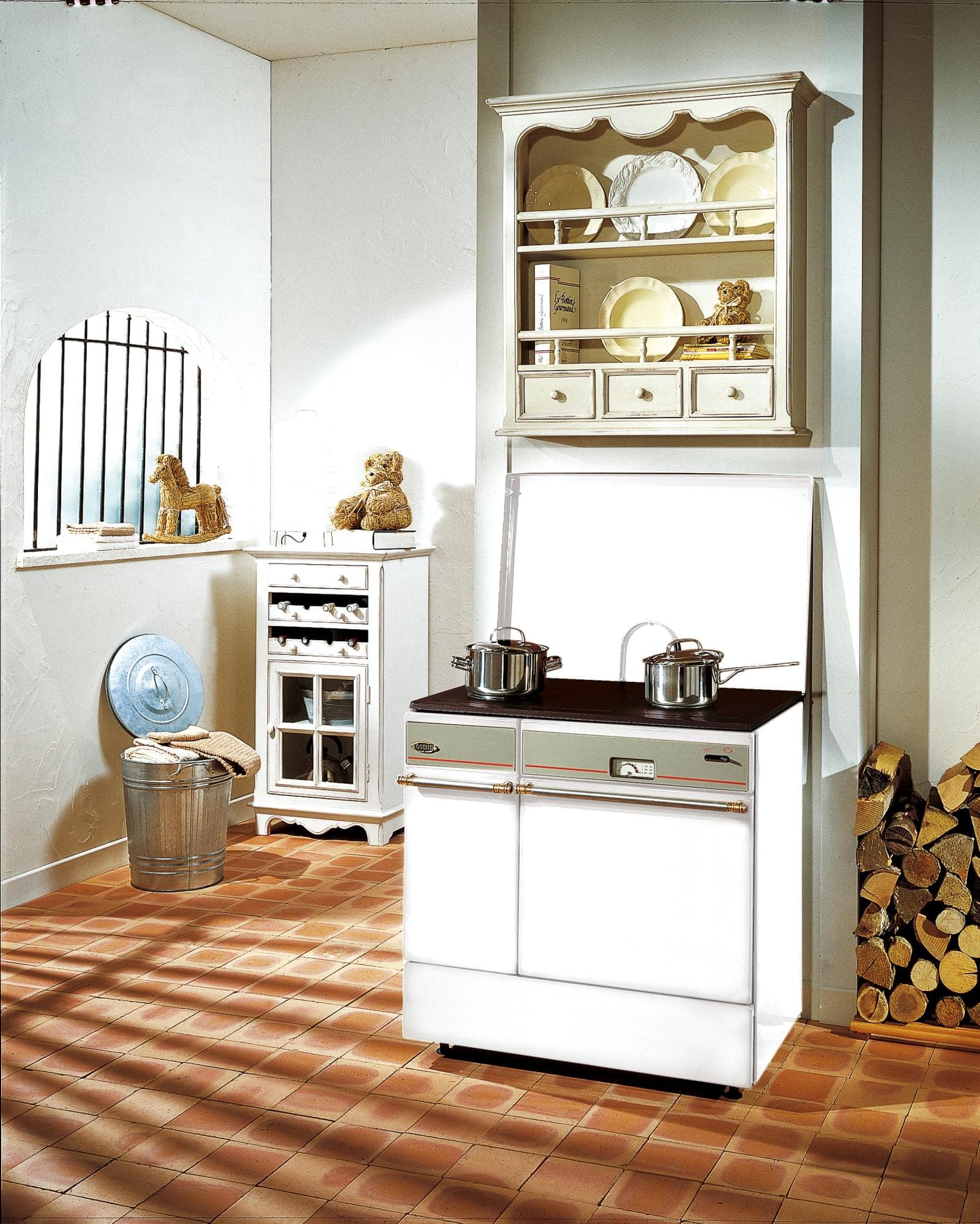 Cuisinière à bois GODIN Arpège Blanc 10.5 kW