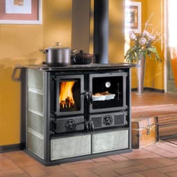 Cuisinière bois ROSA 4.0 pierre naturelle 8.1KW - Image 1