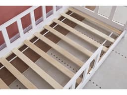 Lit cabane en bois « Charlotte »  – Blanc – 80 x 160 cm - Image 5