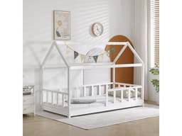 Lit cabane pour enfant « Mila » – 90 x 190 cm – Blanc - Image 2