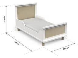 Lit enfant  » Ochna  » – 70 x 140 cm – Blanc mat - Image 3