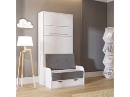 Lit escamotable « KYM SOFA 5 » – 90 x 200 cm – Blanc - Image 3