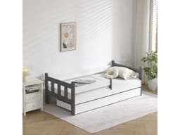 Lit gigogne pour enfant « Adria » – 90 x 190 cm – Blanc - Image 2