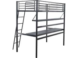 Lit mezzanine avec bureau « Alona » – 90 x 190 cm – Noir - Image 5