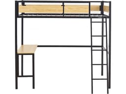 Lit mezzanine avec bureau Ethan” – 90 x 190 cm – Noir - Image 4
