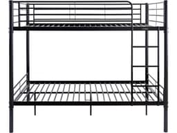 Lit superposé double « Adam » – Sommier inclus – 140 x 190 cm – Noir - Image 4