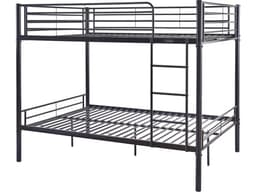 Lit superposé double « Adam » – Sommier inclus – 140 x 190 cm – Noir - Image 5