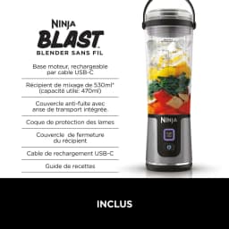 Ninja CREAMi Deluxe 10-en-1 Machine à glace et Blender portable Blast - Image 2