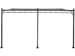 Pergola adossée en métal 3×4 m – Gris - Image 2