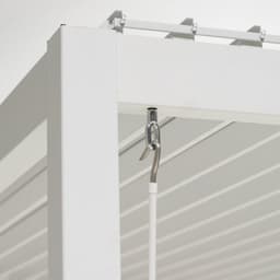 Pergola bioclimatique autoportante en alu blanc 3x3m Ombrea - Image 2