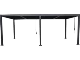 Pergola bioclimatique Windsor aluminium 3x6m gris - Image 4