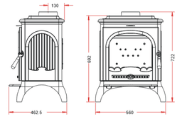 Poêle à bois Séville 2 7kW Anthracite – INVICTA - Image 3