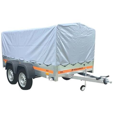Remorque bâchée TEMA ECO2612/2 double essieu 263×125 cm Gris