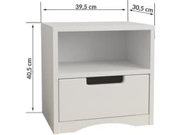 Table de chevet pour enfants « Classic » -40,5 x 39,5 x 30,5 cm- Blanc - Image 5