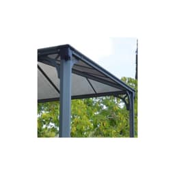 Tonnelle de jardin 3,6×3,6m en alu gris anthracite et polycarbonate - Image 3