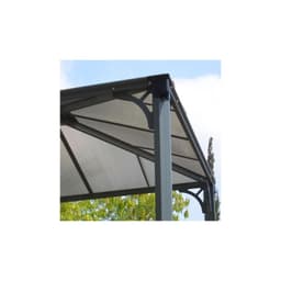 Tonnelle de jardin 3x3m en alu gris anthracite et polycarbonate - Image 2