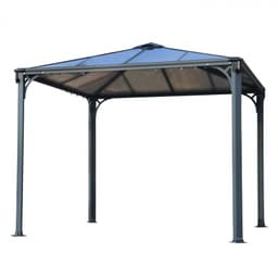 Tonnelle de jardin 3x3m en alu gris anthracite et polycarbonate - Image 5
