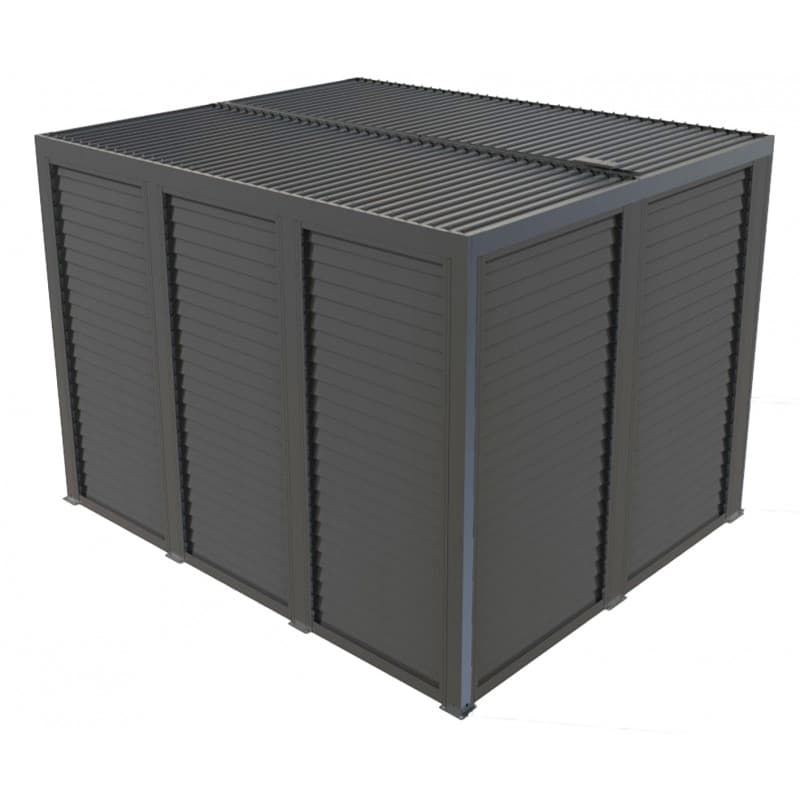 pergola-bioclimatique-alu-anthracite-1080m-toit-avec-lames-alu-ventelles-cote-3m-5-panneaux-moucharabieh-brita